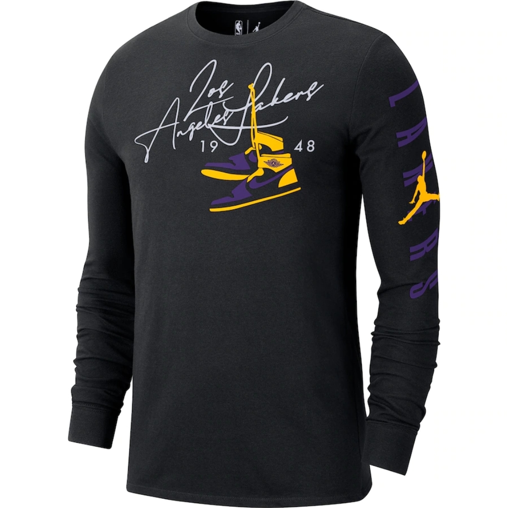 BRAND NEW Jordan Men's Los Angeles Lakers  Long Sleeve T-Shirt Size XLARGE